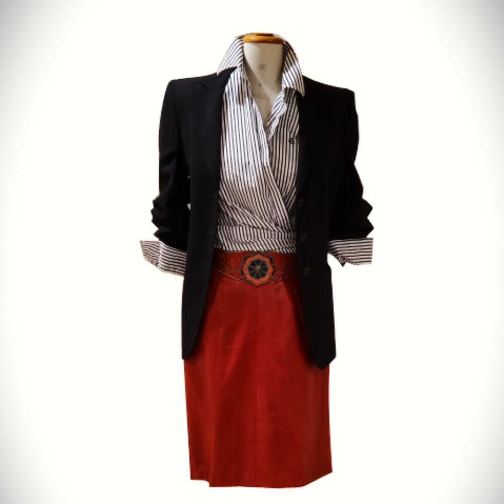 North Beach Leather Pencil Skirt (Size S)